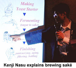 Kenji Nasu explains brewing sakÃ©