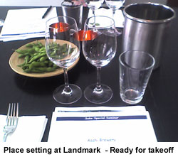Place setting at Landmark - Ready for takeoff