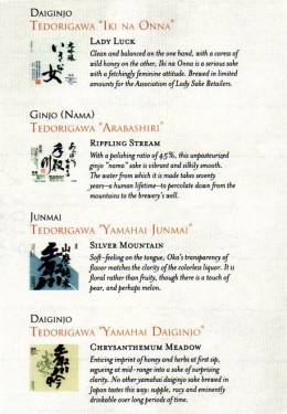 Sake Descriptions