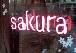 Sakura Restaurant Sign