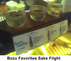 Bozu Favorites Sake Flight