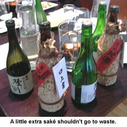 A little extra sake shouldn't go to waste