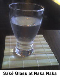 SakÃ© glass at Naka Naka