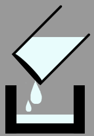 Sake Cup dripping in a masu