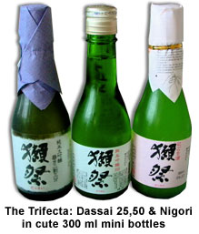 Trifecta of Dassai 23, 50, Nigori