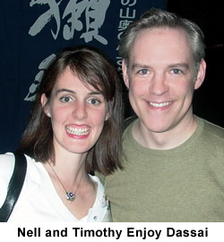 Nell and Timothy enjoy Dassai