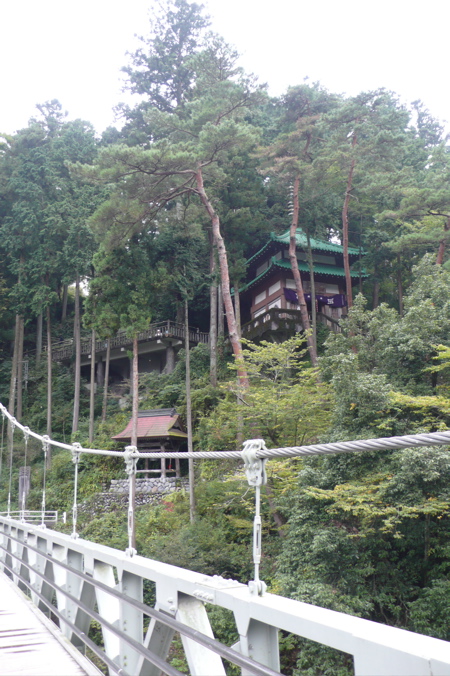 Quaint Bridge and Shrine at Sawanoi
